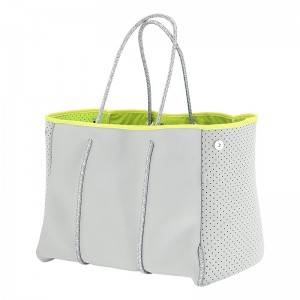 Neoprene Multipperpose Mála Trá Tote le Póca Zipper Istigh agus Bord Sochorraithe